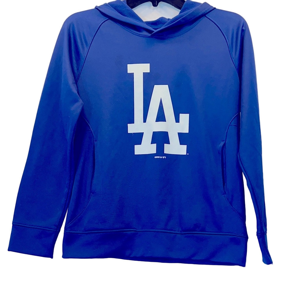 Dodger Blue Hoodie with LA Logo, Youth Medium (10/12)